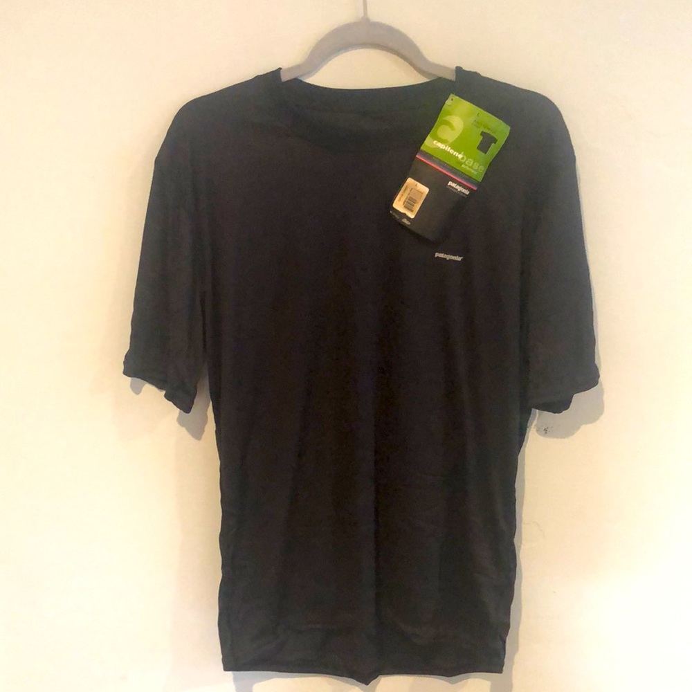 Patagonia Black Lightweight Capilene Short Sleeve T Shirt NWT